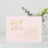 Modern Minimalist Wedding Reception Dinner Kaart (Staand voorkant)