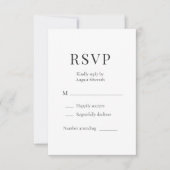 Modern Minimalist Wedding RSVP (Devant)
