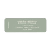 Modern Minimalist Wedding | Sage Green Timeless  Etiket (Voorkant)