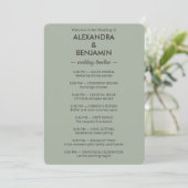 Modern Minimalist Wedding | Sage Green Timeless Programma (Staand voorkant)