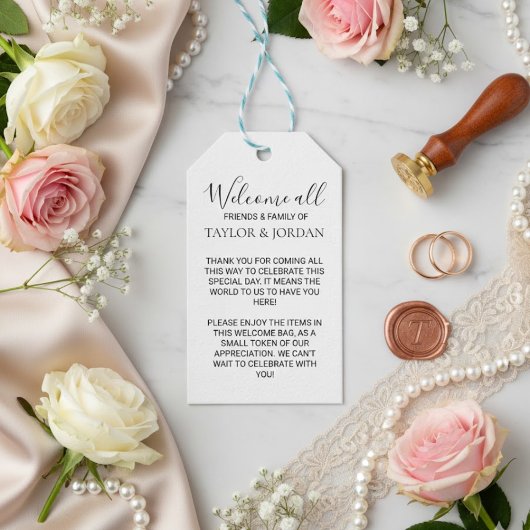 Modern Minimalist Wedding Welcome Bag Minimalist Cadeaulabel