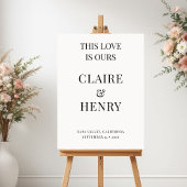 Modern Minimalist Wedding Welcome Sign Poster