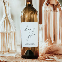  Modern Minimalist & Whimsical Double Sided Wijn Etiket