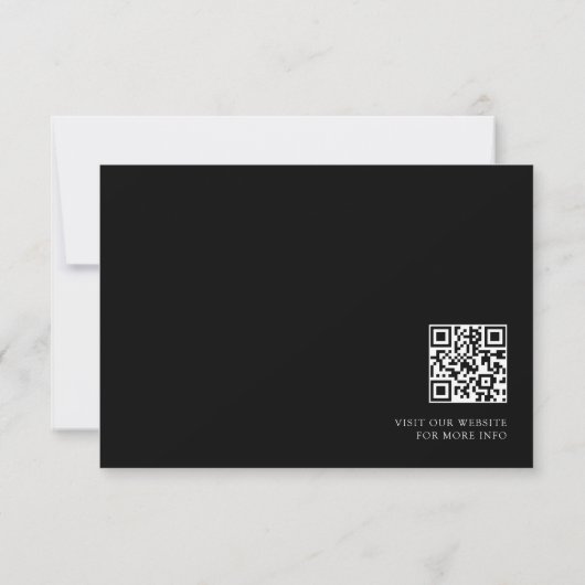 Modern Minimalist & Whimsical Script RSVP Kaart (Achterkant)