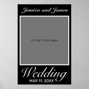 Modern minimalist White Weddings Photo Prop Poster