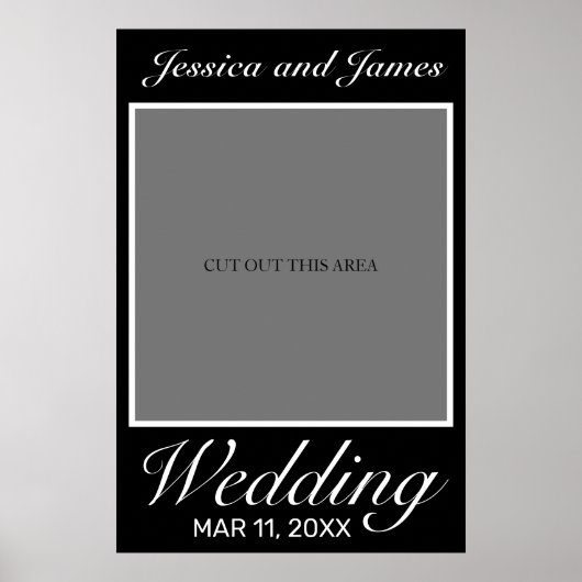 Modern minimalist White Weddings Photo Prop Poster (Voorkant)