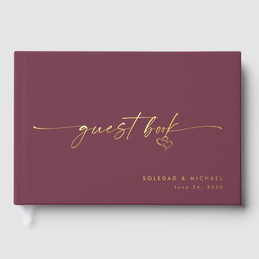 Modern Minimalist Wine Script Wedding (Recto)