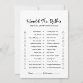 Modern Minimalist would she rather Game card (Voorkant)