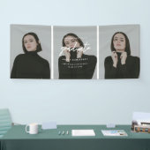 Modern Minimalistic 3-Photo Graduation Congrats Spandoek (Beurs)
