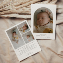Modern Minimalistic 4-Photo Arch Baby Birth