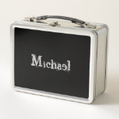 Modern minimalistic monogram name black white (Voorkant)