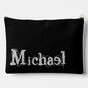 Modern minimalistic monogram name black white etui