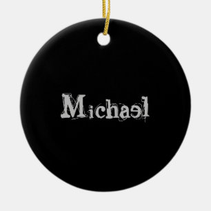 Modern minimalistic monogram name black white keramisch ornament