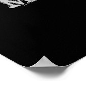 Modern minimalistic monogram name black white poster (Hoek)