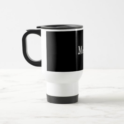 Modern minimalistic monogram name black white reisbeker (Links)