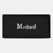 Modern minimalistic monogram name black white spandoek (Horizontaal)