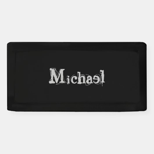 Modern minimalistic monogram name black white spandoek (Horizontaal)