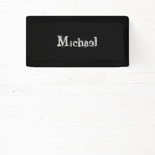 Modern minimalistic monogram name black white spandoek (Insitu)