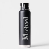 Modern minimalistic monogram name black white waterfles (Links)