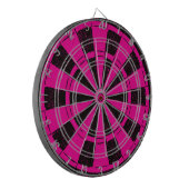 Modern Minimalistic Pink and Black Dartbord (Voorkant Links)