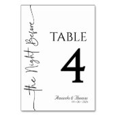 Modern Minimalistic Table Cards Kaart (Achterkant)