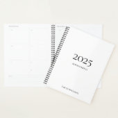 Modern minimalistisch 2024 zwart wit afspraak planner (Display)