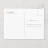 Modern minimalistisch aangepast Afstuderen Aankondigingskaart (Achterkant)