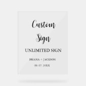 Modern Minimalistisch aangepast bord trouwtafel bo (Voorkant)