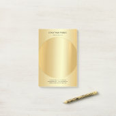 Modern minimalistisch aangepast Faux Gold Elegant  Post-it® Notes (Op bureau)
