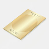 Modern minimalistisch aangepast Faux Gold Elegant  Post-it® Notes (Schuin)