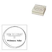 Modern & Minimalistisch Aangepast 'Uit de Biblioth Rubberstempel (Gestempeld)