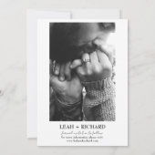 Modern minimalistisch - aangepaste naam en datum save the date (Achterkant)