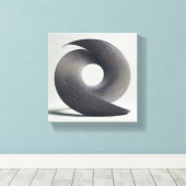 Modern Minimalistisch Abstract Gedraaide Spiraal - Canvas Afdruk (Insitu (Houten vloer))