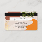 Modern minimalistisch abstract pastel visitekaartje (Achterkant)