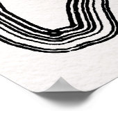 Modern minimalistisch Abstract Poster (Hoek)