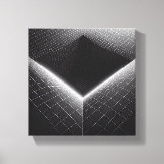 Modern Minimalistisch Abstract Raster Leegte - 3D- Canvas Afdruk