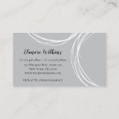 Modern minimalistisch Abstract zwart grijs en wit Visitekaartje (Achterkant)