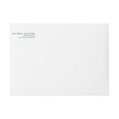 Modern + Minimalistisch adres voor bruiloft (Voorkant)