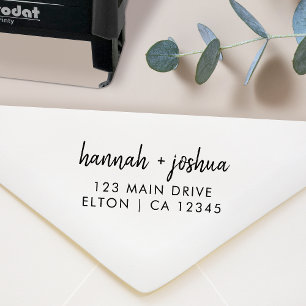 Modern minimalistisch adres voor weduwschap met sc zelfinktende stempel