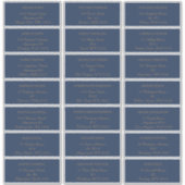 Modern minimalistisch | adresetiketten van marinel sticker (Voorkant)