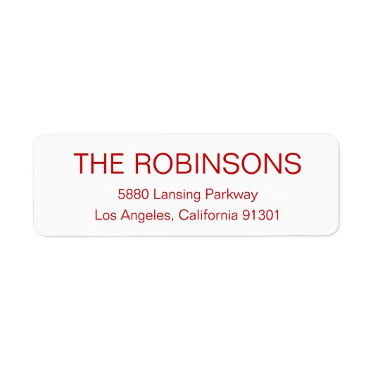 Modern minimalistisch adreslabel etiket (Voorkant)