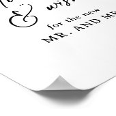 Modern Minimalistisch Advies en Wensen Trouwbord Poster (Hoek)