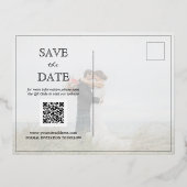 Modern minimalistisch Afbeelding voor bruiloft bes Folie Uitnodiging Briefkaart (Achterkant)