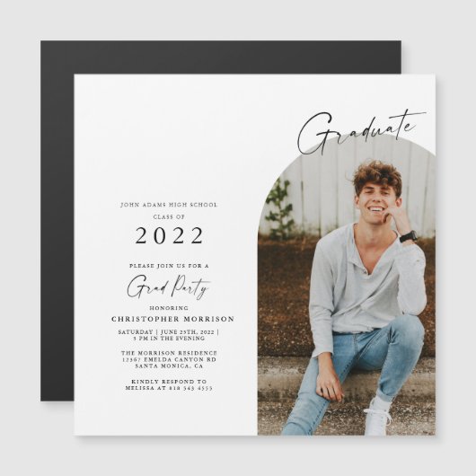 Modern minimalistisch Afstudeerder (Voorkant / Achterkant)