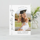 Modern Minimalistisch Afstudeerder 2 PHOTO Graduat Kaart (Staand voorkant)