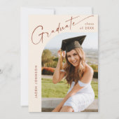 Modern Minimalistisch Afstudeerder PHOTO Graduatio Kaart (Voorkant)