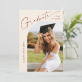 Modern Minimalistisch Afstudeerder PHOTO Graduatio Kaart (Staand voorkant)