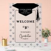 Modern minimalistisch afstudeerfeest welkom acryl bord (Huwelijk)