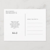 Modern minimalistisch afstuderen 2024 foto briefkaart (Achterkant)