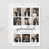 Modern minimalistisch Afstuderen fotocollage Aankondiging (Voorkant)